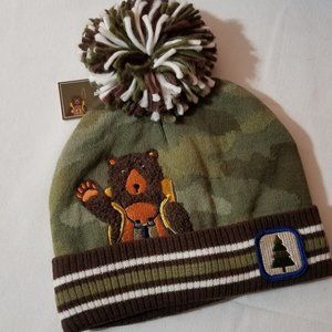 Gymboree S'more Fun Camo size 4-7 Bear winter Hat NWT